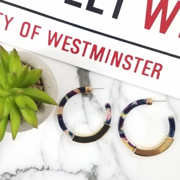 Jewelry - NEW Tortoise Multicolored Hoops